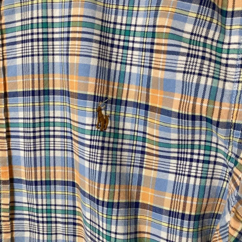 Ralph Lauren Youth Boys 20 Dress‎ Shirt Plaid Long Sleeve Button Down Easter